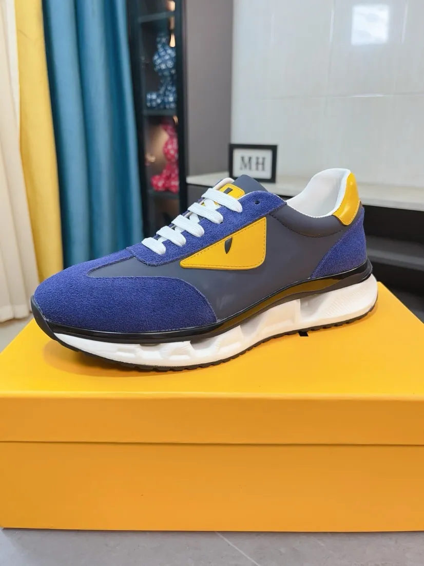Men's shoes 💰440🌹🌹[fendi] Fendi classic and comfortable men, this complex sneaker is made of soft calfskin➕genuine leather lining➕original ultra-light rubber material with rough outsole. This unique light style is suitable for the casual and refined sensibility of this season. It is comfortable and natural on the feet. It is an everyday style for casual travel in autumn and winter! 38/44
